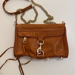 Rebecca Minkoff Brown Leather Chain Strap crossbody Bag